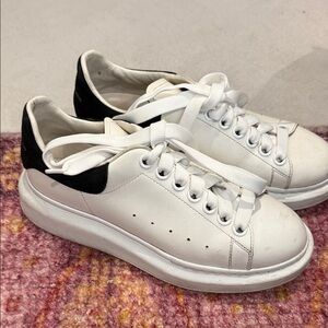 Alexander McQueen White and Black Sneakers 36.5